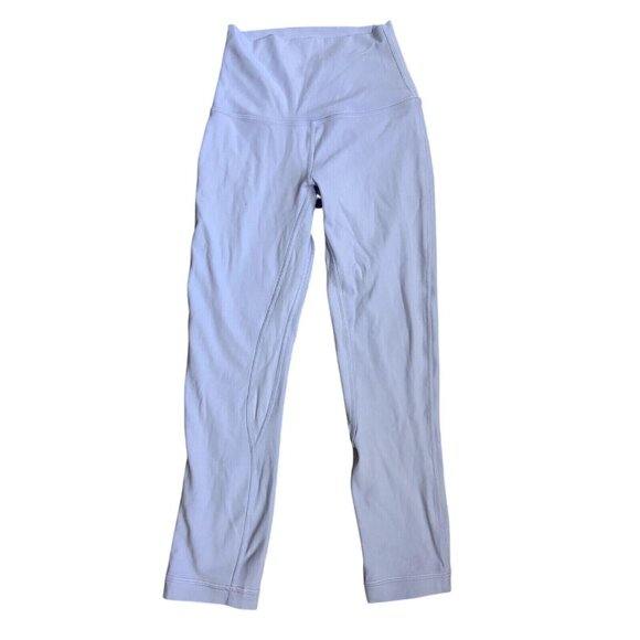 Lululemon High-Waist Light Purple Yoga Pants Size 2 Full Length Stretchy Nylon/E - Picture 1 of 8